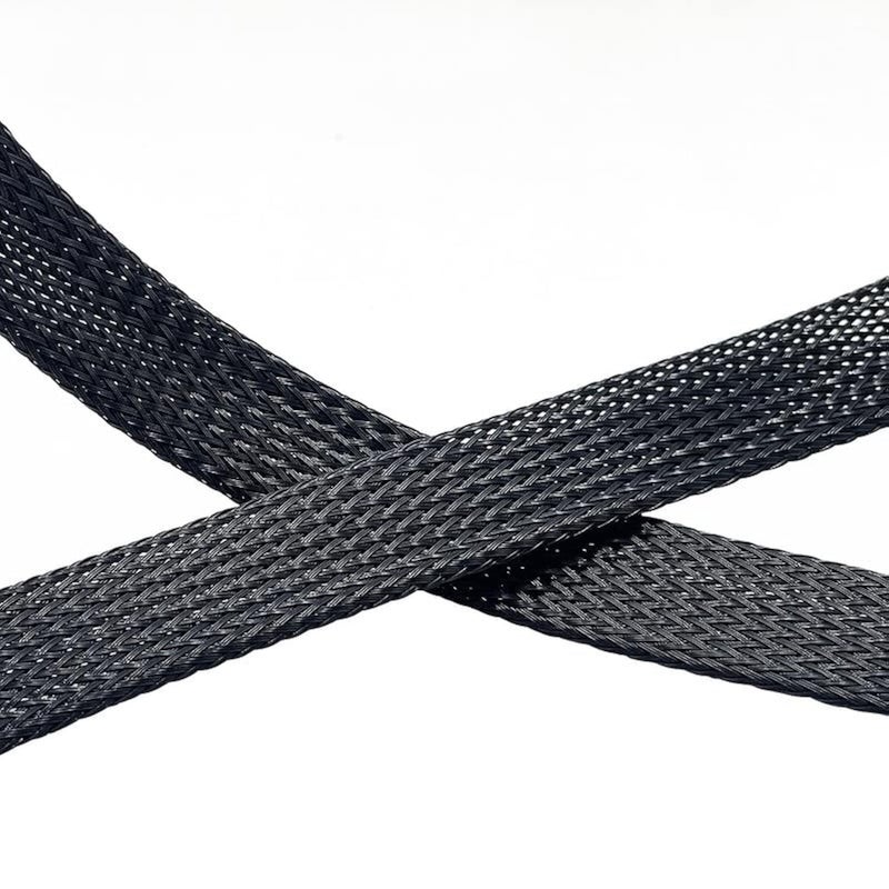 Aibole 25Ft-3/4inch PET Expandable Braided Wire Sleeving,Wire Loom Cable Sleeve for TV,Computer,Home Theater,Automotive,Home Industrial,Electrical Wires,Chemical,Protect Cat from Chewing Cords,Black - Image 1